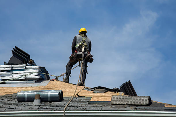 Professional Gutter Installation technician working in Treloar, MO